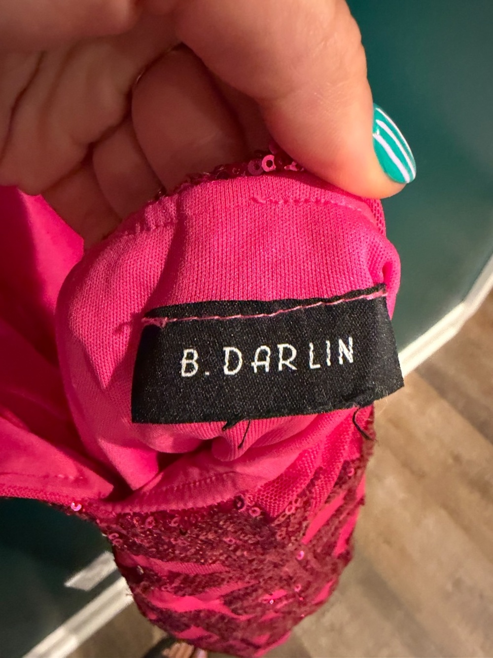 B. Darlin Pink Mini Sequin Dress - Picture 3 of 5